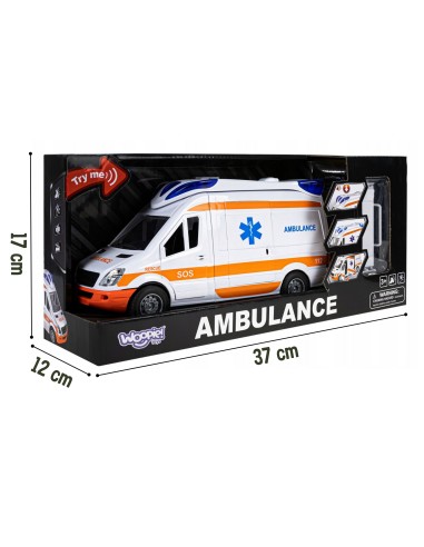 Karetka Pogotowia Ambulans Woopie – zabawka z dźwiękiem i światłem