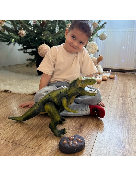Tyrannosaurus Rex RC nuotoliu valdomas dinozauras (šviečia/urzgia) - WOOPIE