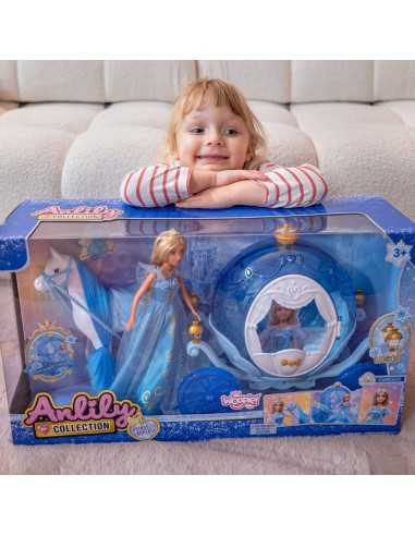 Ice Princess Doll Carriage with Lights WOOPIE - Magic Carriage