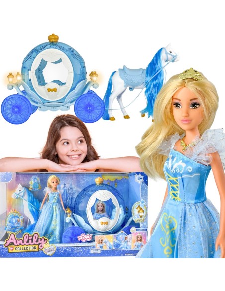 Ice Princess Doll Carriage with Lights WOOPIE - Magic Carriage