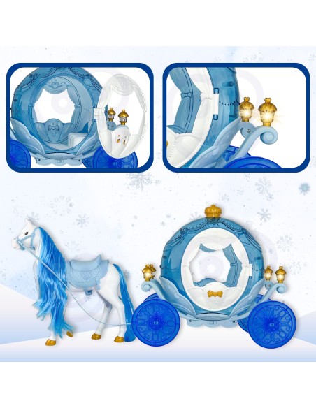 Ice Princess Doll Carriage with Lights WOOPIE - Magic Carriage