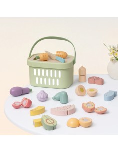 TOOKY TOY Wooden Food Set - Vegetables and Fruits 2