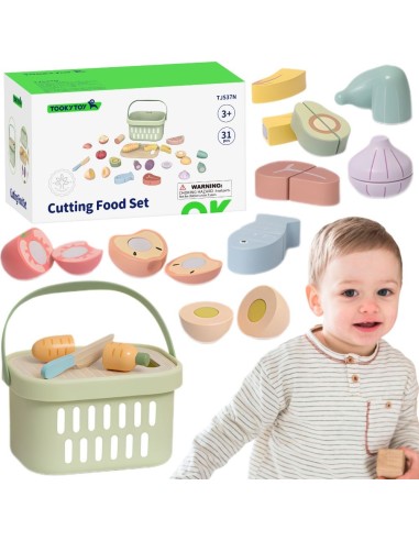 Holz-Korb mit Schneid-Essen Tooky Toy