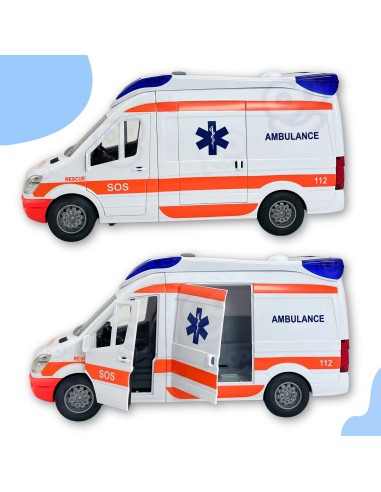 Karetka Pogotowia Ambulans Woopie – zabawka z dźwiękiem i światłem