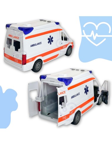Karetka Pogotowia Ambulans Woopie – zabawka z dźwiękiem i światłem