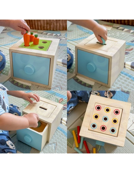TOOKY TOY XXL Montessori-Box 7in1 für Kleinkinder 16-18 Mon.