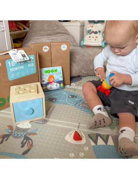 TOOKY TOY XXL Montessori-Box 7in1 für Kleinkinder 16-18 Mon.
