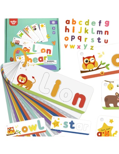 Montessori Alphabet Puzzle 57 pieces - Learning Letters and Animals