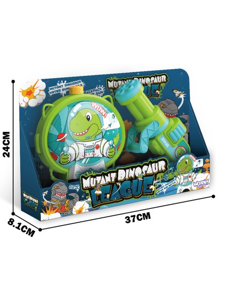 WOOPIE Wasserpistole mit Dino-Rucksack – Perfekter Spielspaß!
