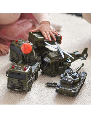 Military Set 4pcs Tank Helicopter Launchers WOOPIE – Light Sound