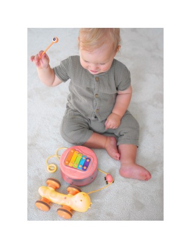 WOOPIE Schnecke 4-in-1: Glöckchen, Zahnräder, Rampe, Auto
