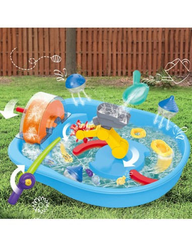 WOOPIE Water Track 2 in 1 Fishing Game 14 pcs - Fun for Kids