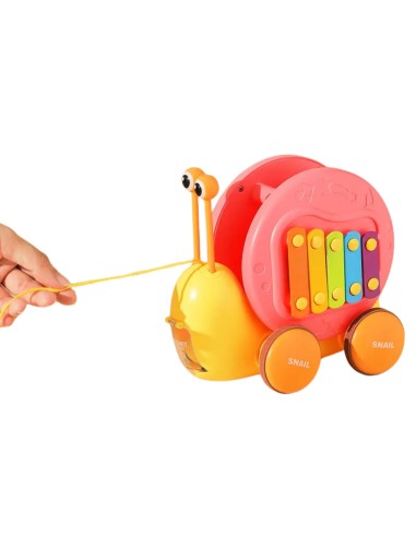 WOOPIE Schnecke 4-in-1: Glöckchen, Zahnräder, Rampe, Auto