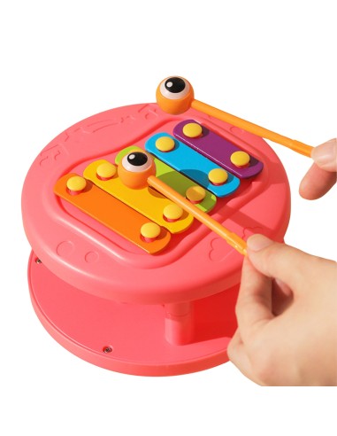 WOOPIE Schnecke 4-in-1: Glöckchen, Zahnräder, Rampe, Auto