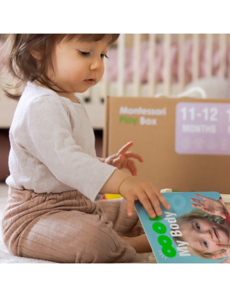 TOOKY TOY Box XXL Montessori 5w1 - Sensoryczne Pudełko dla 11-12 m.