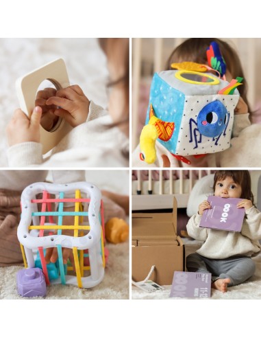 TOOKY TOY Box XXL Montessori 5w1 - Sensoryczne Pudełko dla 11-12 m.