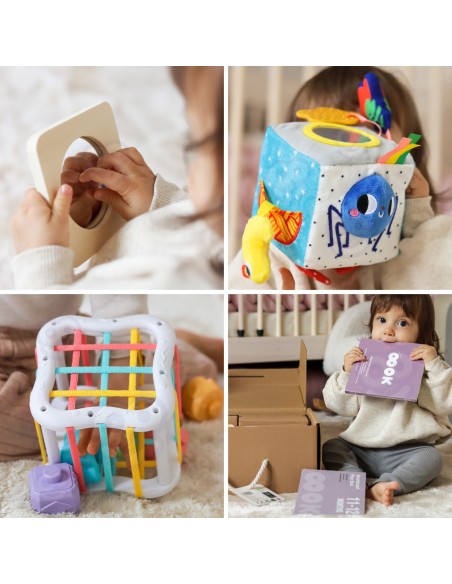 TOOKY TOY Box XXL Montessori 5w1 - Sensoryczne Pudełko dla 11-12 m.