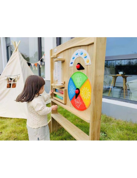 2-in-1 CLASSIC WORLD Manipulative Chalk Board - Time and Weather