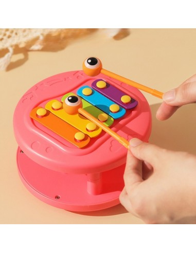 4-in-1 Pull-Along Snail with Cymbals and Car - WOOPIE