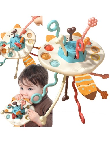 WOOPIE BABY Montessori Sensory Toy Fox - Teether and Rattle