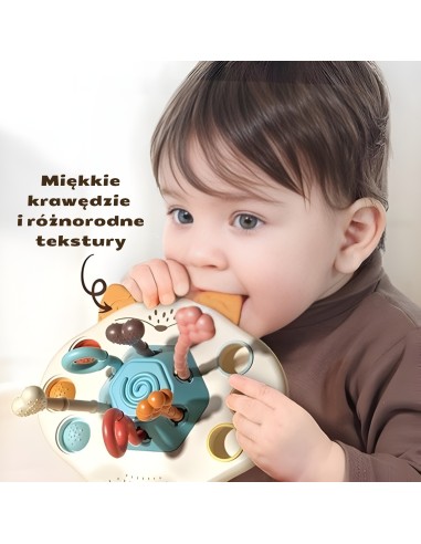 WOOPIE BABY Montessori Sensory Toy Fox - Teether and Rattle