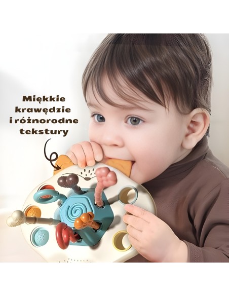 WOOPIE BABY Montessori Sensory Toy Fox - Teether and Rattle