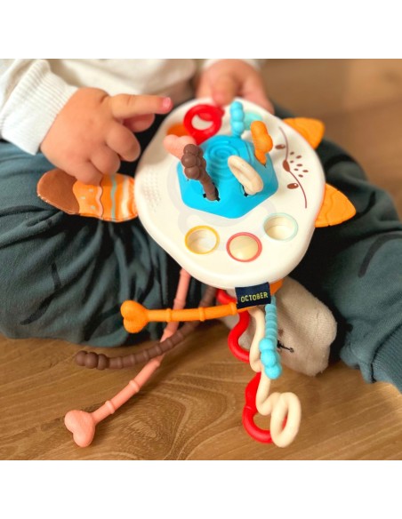 WOOPIE BABY Montessori Sensory Toy Fox - Teether and Rattle