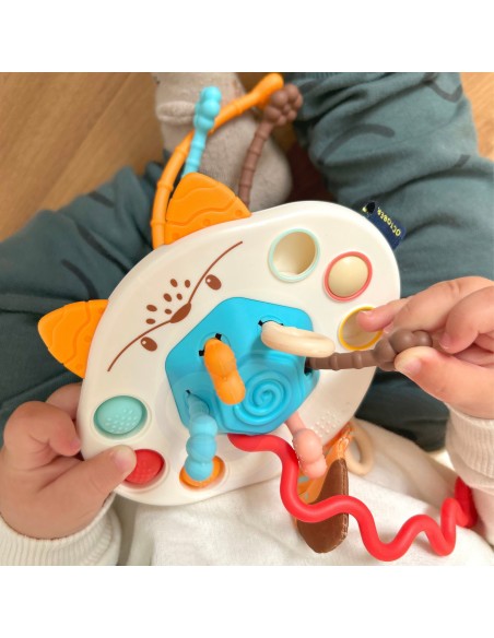 WOOPIE BABY Montessori Sensory Toy Fox - Teether and Rattle