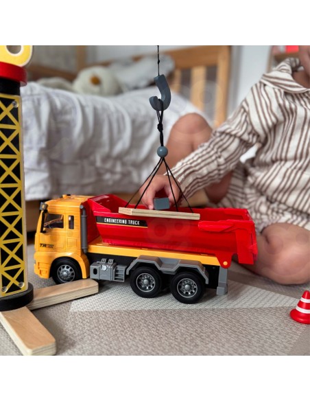 WOOPIE Construction Dump Truck 1:12 with Light and Sound Effects