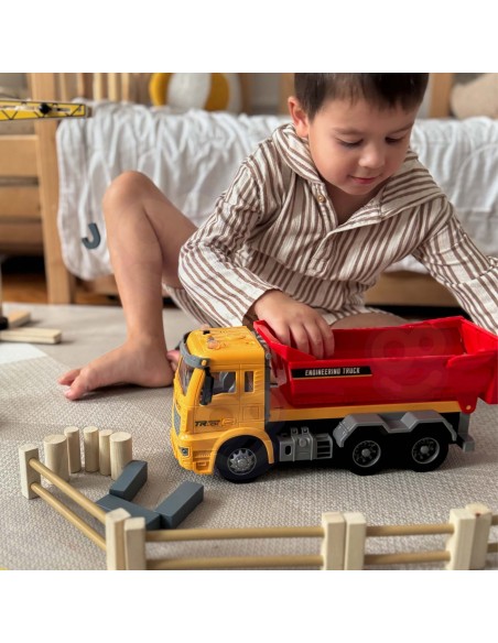 WOOPIE Construction Dump Truck 1:12 with Light and Sound Effects