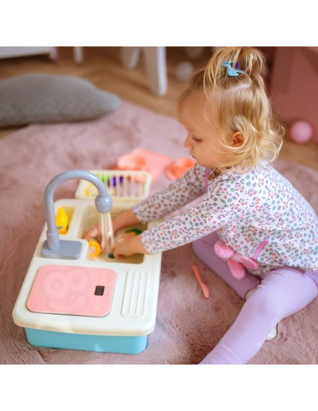 WOOPIE 2 viename virtuvės kriauklė su mėlynu maišytuvu – tobulai tinka virtuvei