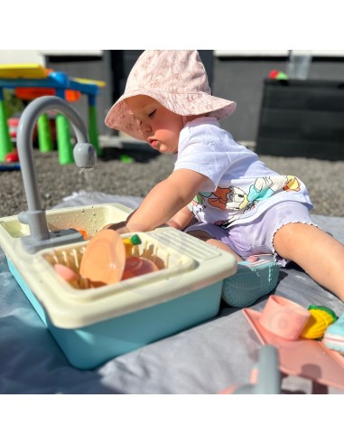 WOOPIE 2-in-1 Kitchen Sink with Blue Faucet - Perfect for the Kitchen
