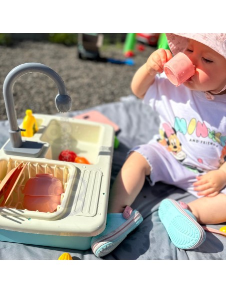 WOOPIE 2-in-1 Kitchen Sink with Blue Faucet - Perfect for the Kitchen
