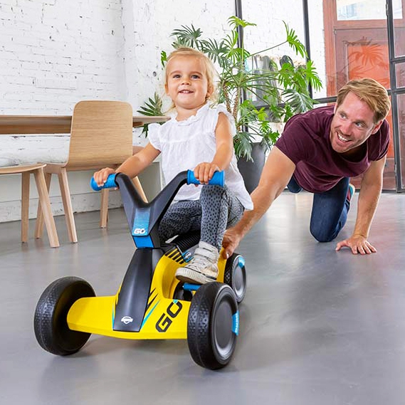 Jeździk na pedały go² sparx yellow gokart 2w1