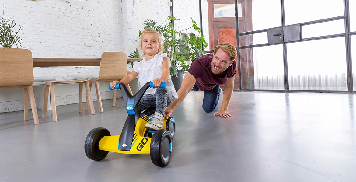Jeździk na pedały go² sparx yellow gokart 2w1