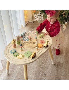 TOOKY TOY Wooden Safari Activity Table - Toys for Children 2