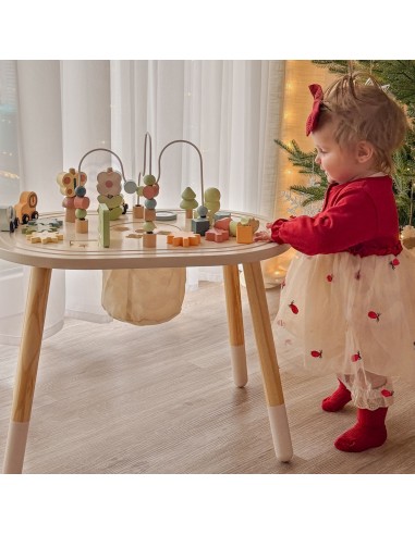 TOOKY TOY Wooden Safari Activity Table - Toys for Children