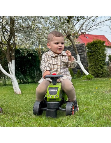 FALK Baby-Traktörchen Claas Axos 310 grün mit Anhängerkupplung 1+