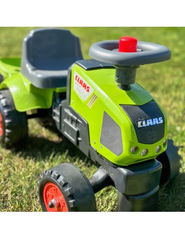 FALK Baby-Traktörchen Claas Axos 310 grün mit Anhängerkupplung 1+
