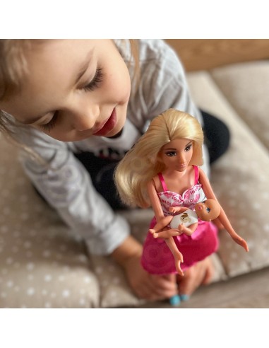 Lėlė su kūdikiu ir maitinimo priedais šeimos rinkinys Woopie