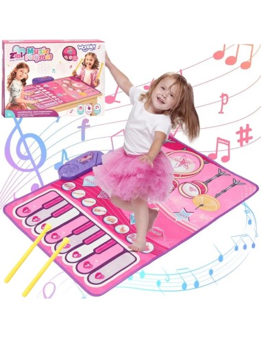 WOOPIE Duża Mata Muzyczna 2w1 - Perkusja i Pianino Interaktywne