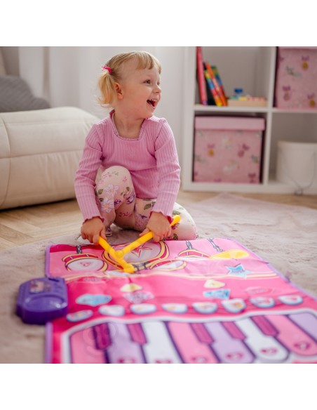 WOOPIE Duża Mata Muzyczna 2w1 - Perkusja i Pianino Interaktywne