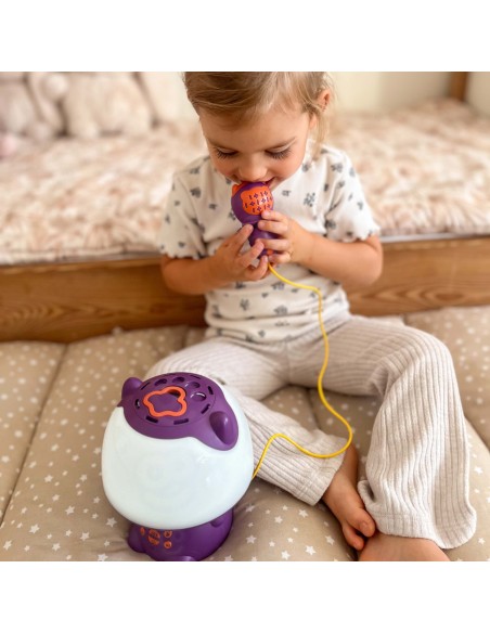 WOOPIE daugiafunkcė RGB lempučių su Bluetooth garsiakalbiu violetinė