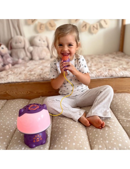 WOOPIE daugiafunkcė RGB lempučių su Bluetooth garsiakalbiu violetinė