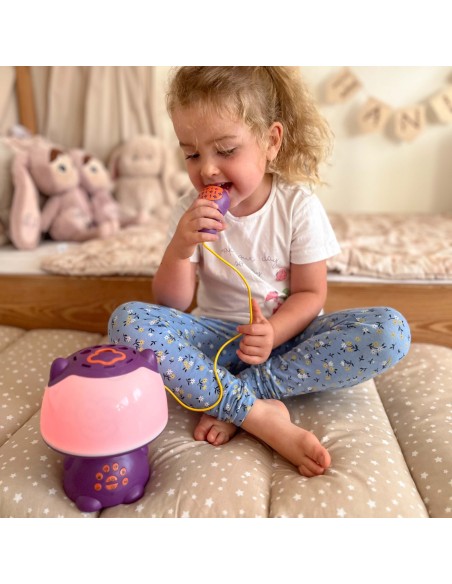 WOOPIE daugiafunkcė RGB lempučių su Bluetooth garsiakalbiu violetinė