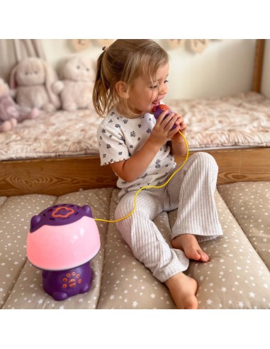 WOOPIE daugiafunkcė RGB lempučių su Bluetooth garsiakalbiu violetinė
