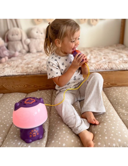 WOOPIE daugiafunkcė RGB lempučių su Bluetooth garsiakalbiu violetinė