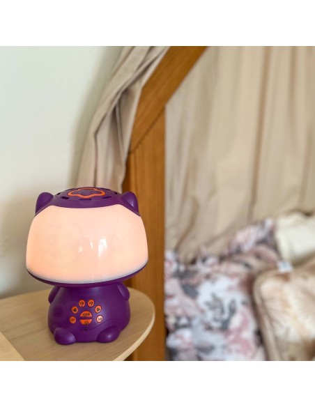 WOOPIE daugiafunkcė RGB lempučių su Bluetooth garsiakalbiu violetinė