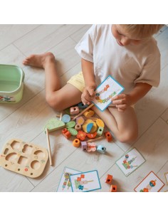 Magic Garden edukacinė dėžutė 5 viename Tooky Toy – medinis rūšiuotuvas ir mokymasis 2