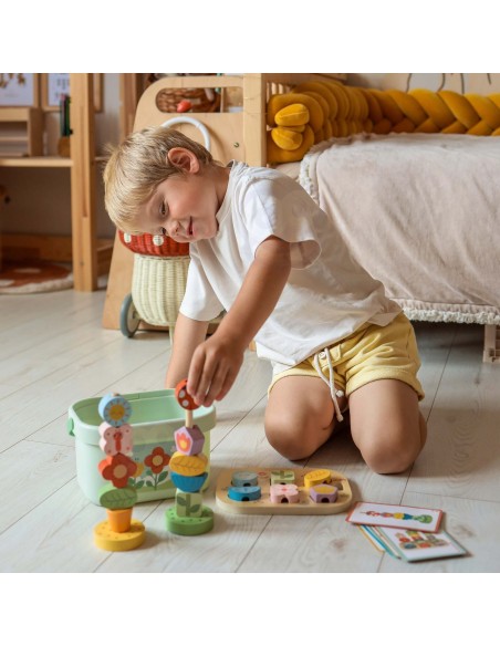 Magischer Garten Lernbox 5-in-1 von Tooky Toy – Holzsortierer und Lernen